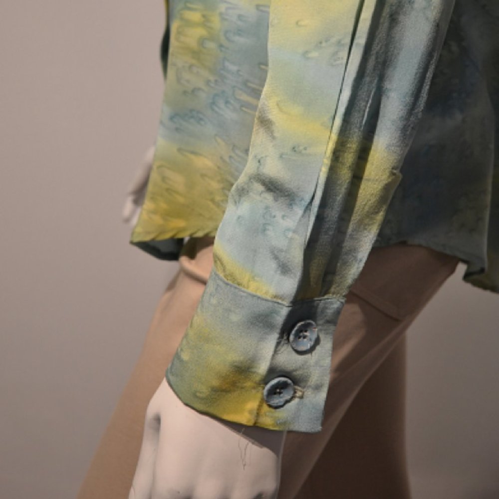 Nicole Lassman Vintage Tie Dye Silk Classic Shirt - Picture 4 of 8